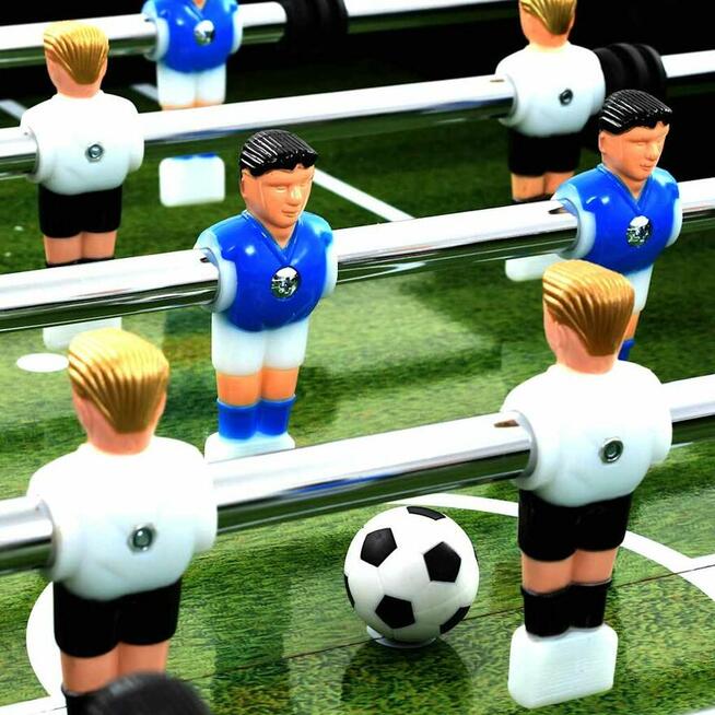 Stół do gry w piłkarzyki, stal, 60 kg, czarny