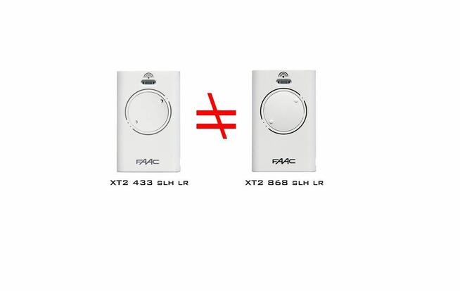 PILOT FAAC XT2 433 MHZ SLH LR BIAŁY HQ do bramy garażu szlab