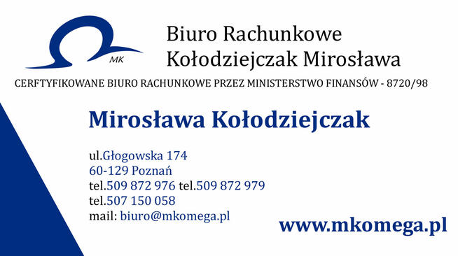 Biuro księgowe - Głogowska 174, Poznań (12-ty m-c gratis)