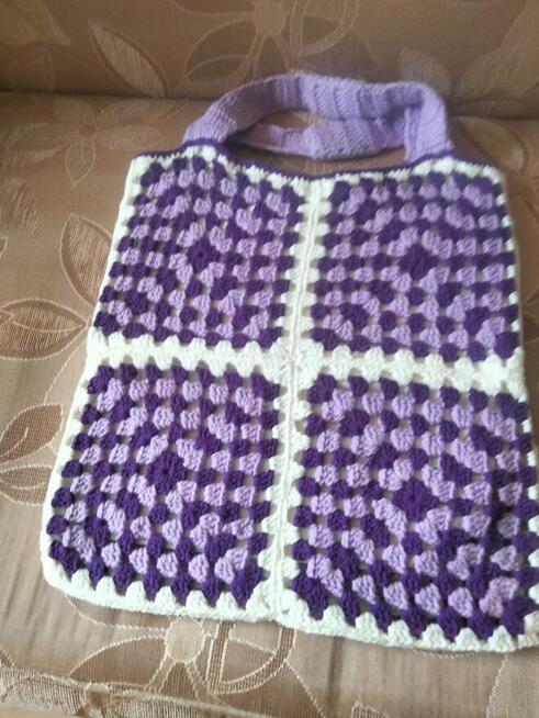 Torba robiona na szydełku