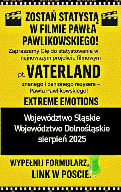 STATYŚCI DO NOWEGO FILMU POSZUKIWANI