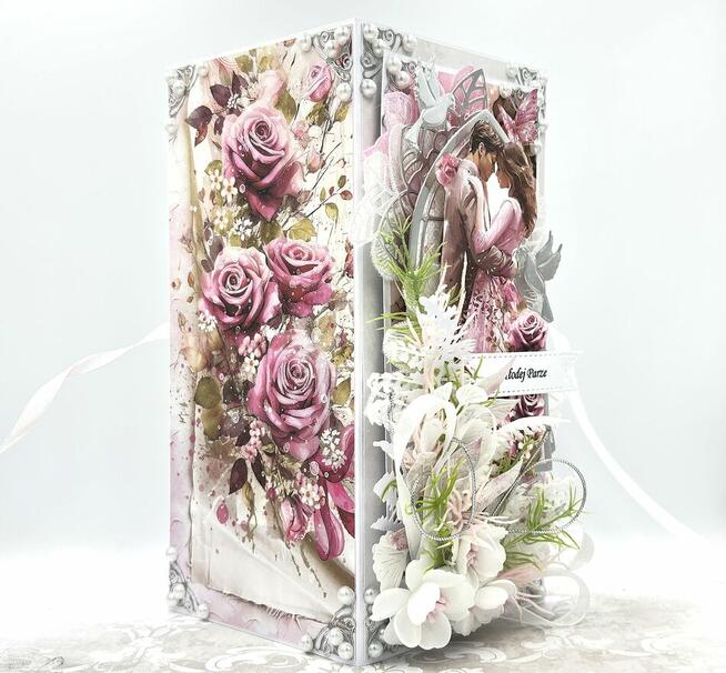 Pamiątka Ślubu. Młoda Para. Kartka 3D