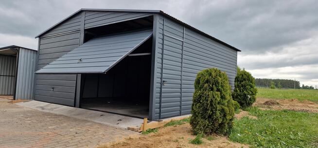 Garaż Blaszany Grafitowy 6x6,Blaszak–Maj-Blach