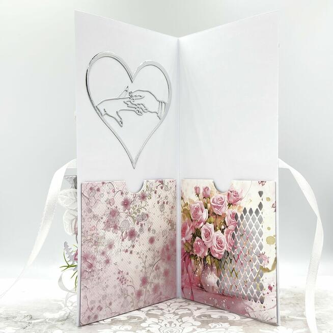 Pamiątka Ślubu. Młoda Para. Kartka 3D