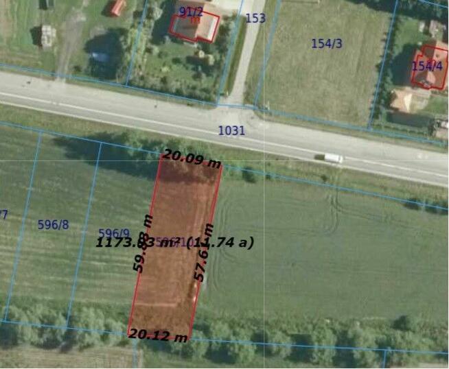 Działka mieszkaniowo-usługowa (MU) z MPZP 11,7ar