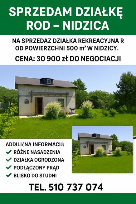 Sprzedam działkę rodo w Nidzicy