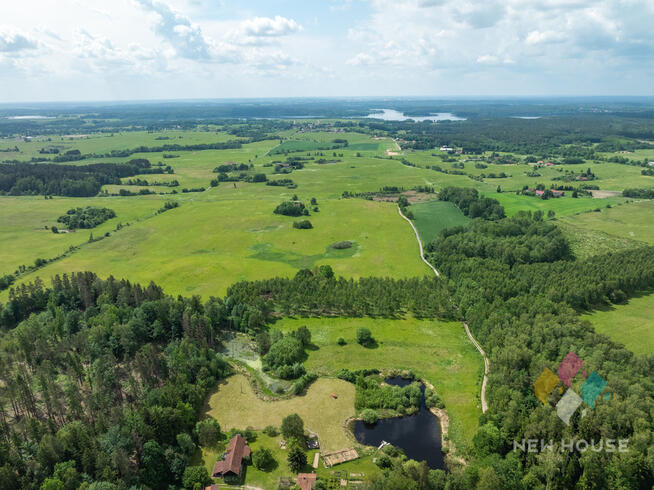 Działka w otoczeniu lasu, widok na staw