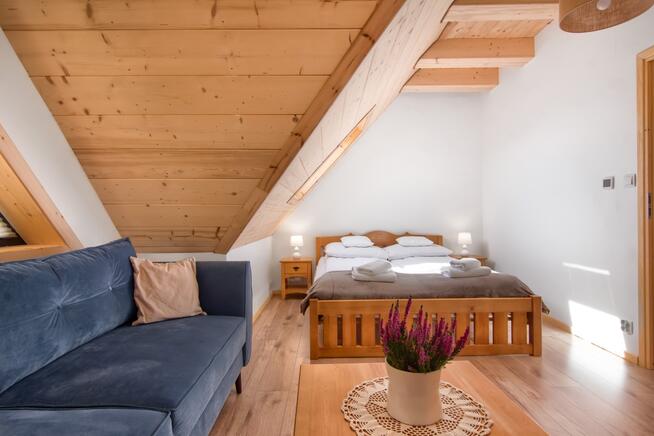 Domek z bali Zawoja wynajem SAUNA, KOMINEK, TARAS