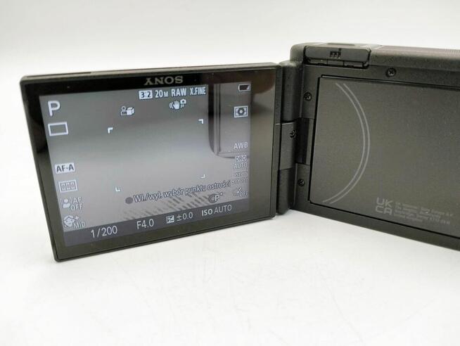 APARAT SONY ZV-1 CZARNY, 20.1MPIX, BIONZ X KOMPLET + GWARANC