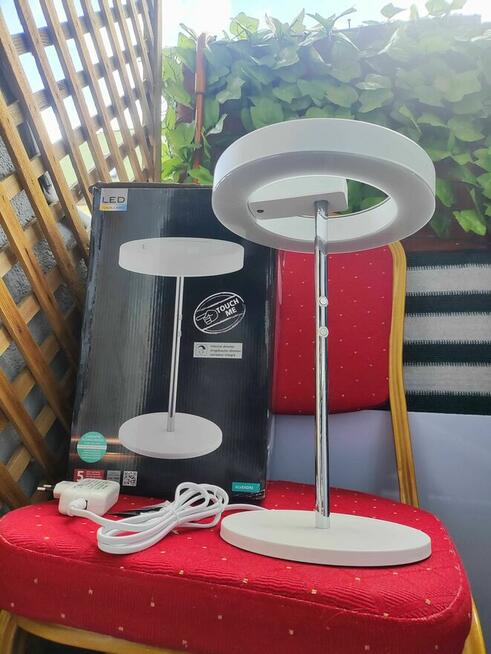 Lampa LED stołowa Eglo Biała Lampka Biurkowa dotykowa na Dotyk
