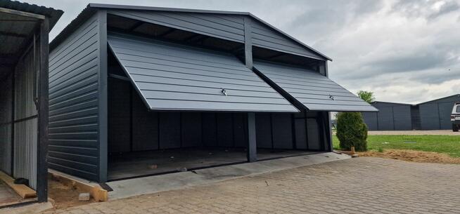 Garaż Blaszany Grafitowy 6x6,Blaszak–Maj-Blach