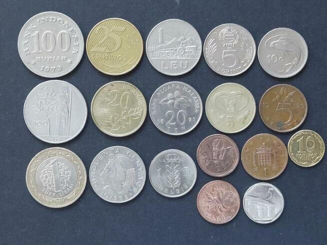 Monety Świata- 18 sztuk 3