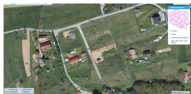 Działka budowlana w Limanowej