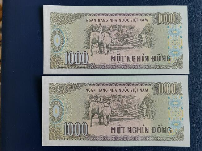 Wietnam 1988 - 1000 dongów x2 UNC