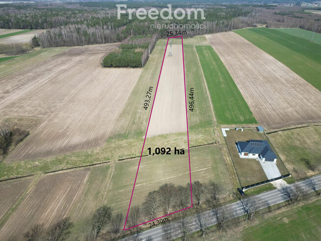 Działka1,092ha ul.1700m2 pod zabudowę Barczkowice