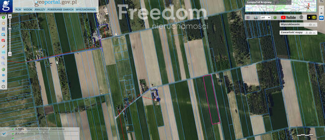 Działka rolna 1,5 ha, siedlisko Krosno Gorzkowcie