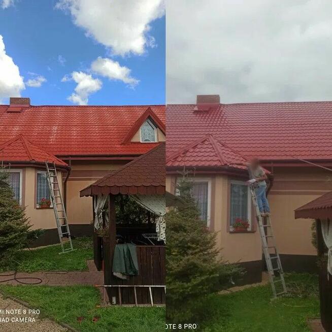 Malowanie mycie dachów płotów elewacji kostki