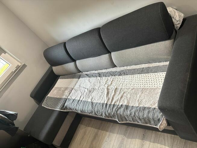 Narożnik kanapa tapczan antracyt 160x200