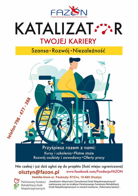 Staż - rejestratorka - dla osób niepełnosprawnych!