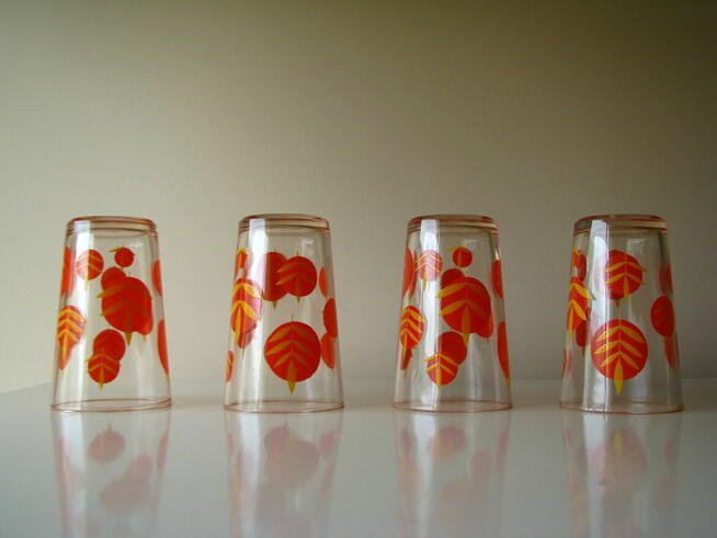 Szklanka jak u Babci do kompotu herbaty kubek szklany z nadr