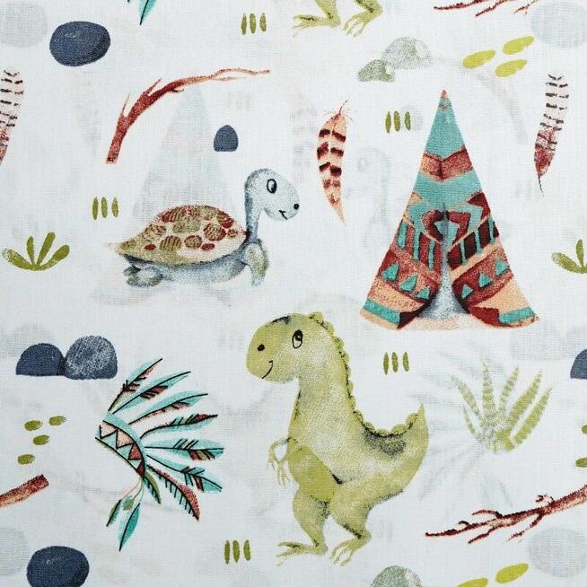 Bawełniana Poszewka Na Poduszkę – Wioska Dinozaurów