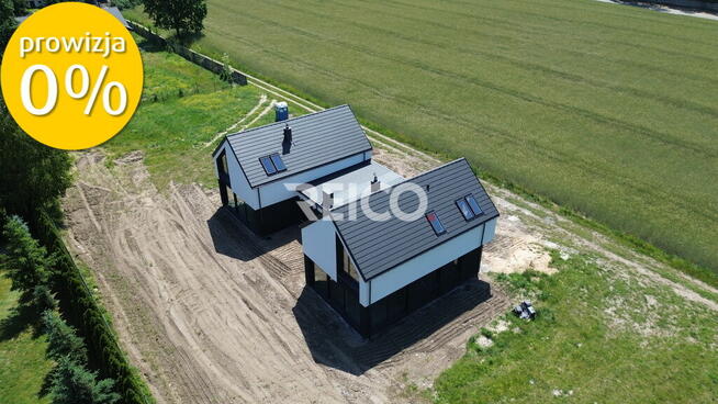 Serock, nowoczesny bliźniak, duże przeszklenia