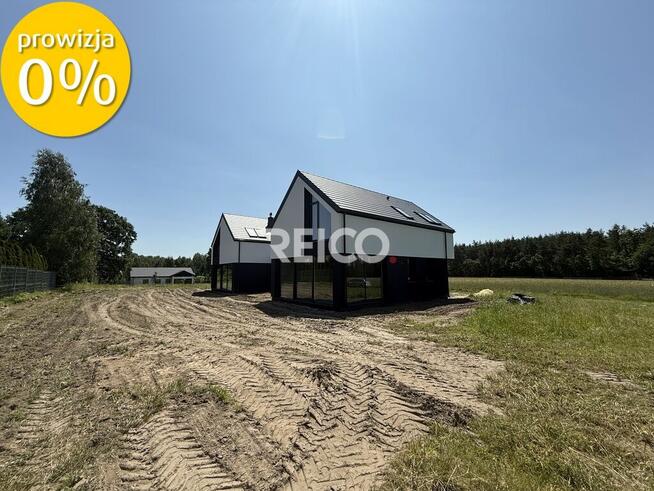 Serock, nowoczesny bliźniak, duże przeszklenia