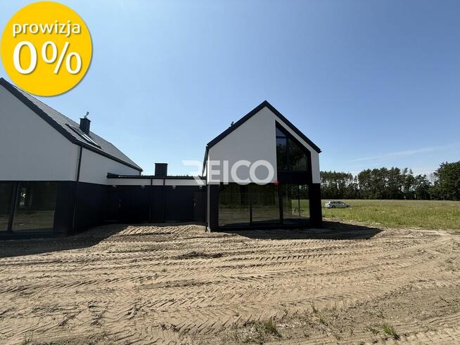 Serock, nowoczesny bliźniak, duże przeszklenia