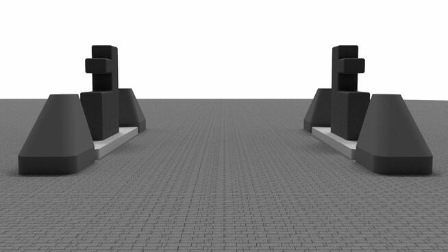 Odbojnica betonowa na stacje benzynowe i ładowania