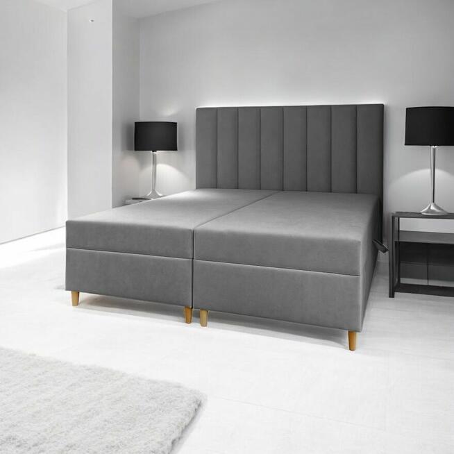 łóżko z pojemnikiem tapczan 70x200 MATERAC na sprężynach 1os