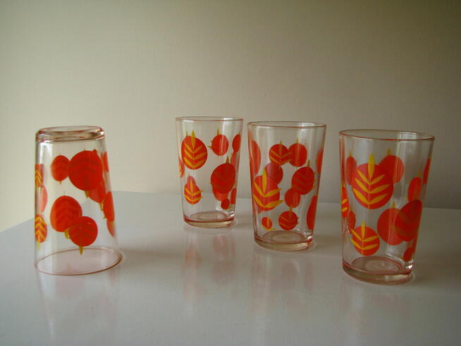 Szklanka jak u Babci do kompotu herbaty kubek szklany z nadr