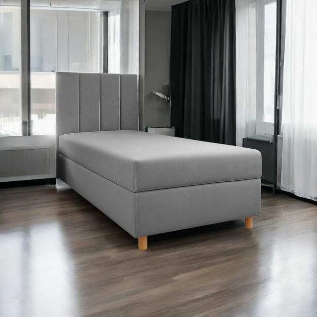 łóżko z pojemnikiem tapczan 70x200 MATERAC na sprężynach 1os