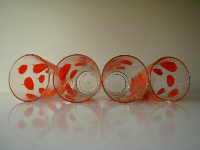 Szklanka jak u Babci do kompotu herbaty kubek szklany z nadr