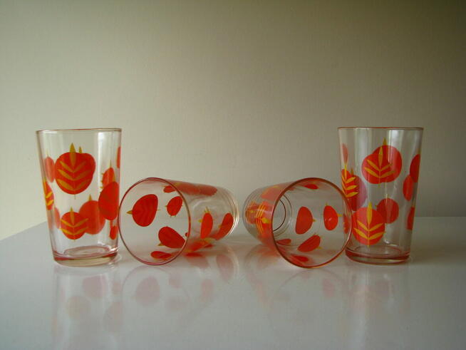 Szklanka jak u Babci do kompotu herbaty kubek szklany z nadr