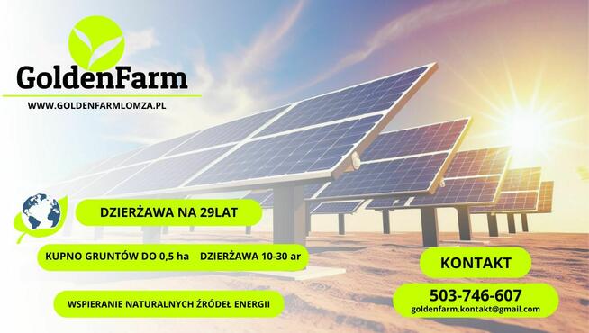 Weźmiemy w dzierżawę grunty od 10 arów