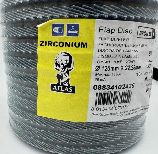 Lamelki P80, Dyski lamelkowe 125 x 22 P80 Atlas Bronze