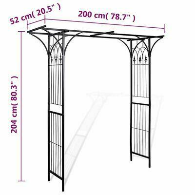 Pergola ogrodowa, 200 x 52 x 204 cm vidaXL