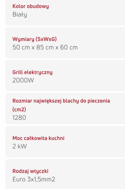 Kuchenka gazowa Amica