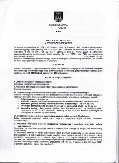 Działa budowlana ul. Wilcza (Reymonta)