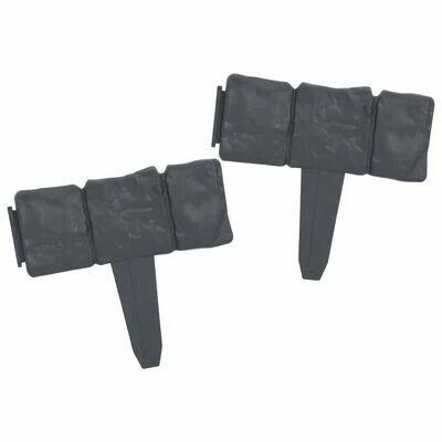 Obrzeża trawnikowe stylizowane na kamień, 41 szt. vidaXL