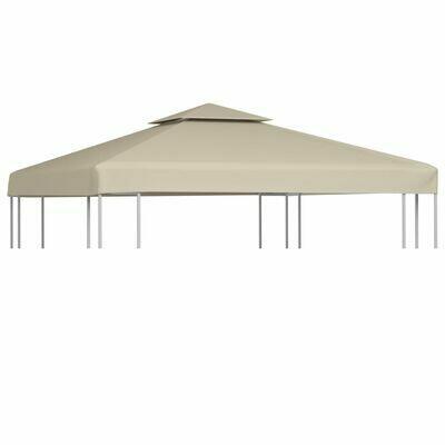 Zadaszenie altany ogrodowej, 310 g/m², beżowe, 3x3 m vidaXL