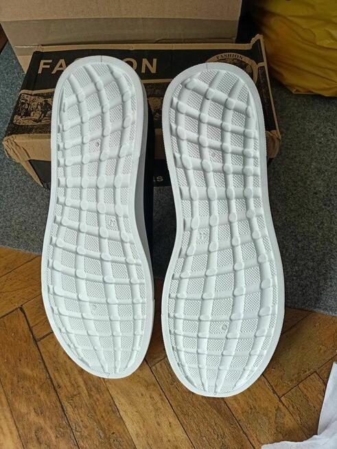 Skórzane Sneakersy Męskie Czarne Roz. 44 wkładka 27,5