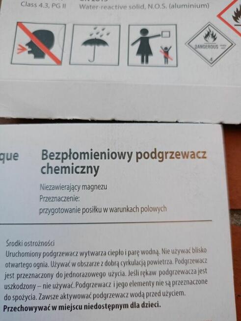 Bezpłomieniowy Podgrzewacz Chemiczny NOWY 7 Szt