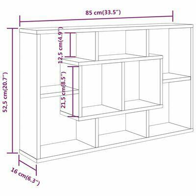 Półka ścienna, dąb sonoma, 85x16x52,5 cm vidaXL