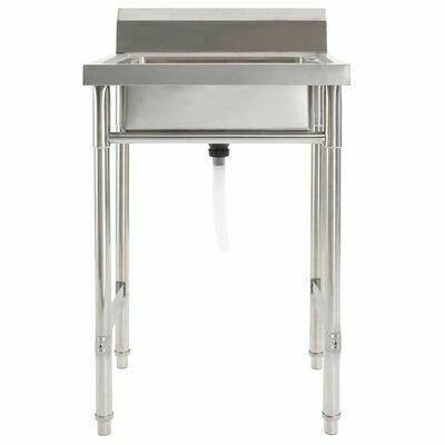 Zlewozmywak kuchenny, jednokomorowy, stal nierdzewna vidaXL