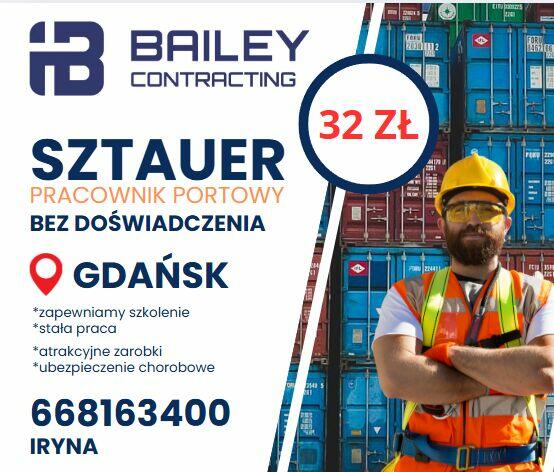 PRACA OD ZARAZ – SZTAUER - PORT GDAŃSK