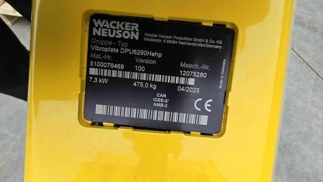 Zagęszczarka dwukierunkowa WACKER NEUSON DPU 6260 Hehp NOWA