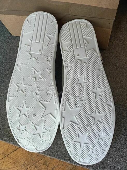 Skórzane Sneakersy Męskie Roz. 43 Wkładka 26cn