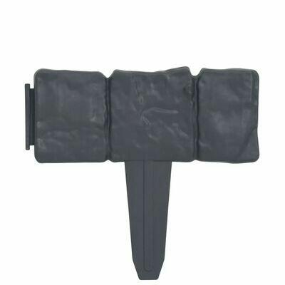 Obrzeża trawnikowe stylizowane na kamień, 41 szt. vidaXL