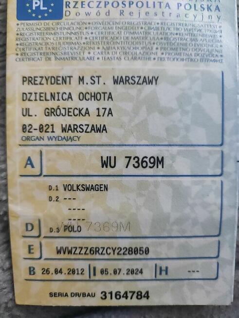 Sprzedam VW Polo 1,2 TDI, 2012.